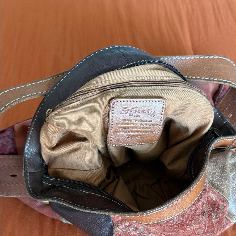 Fossil Multicolor Patchwork Leather Shoulder Bag - image 4
